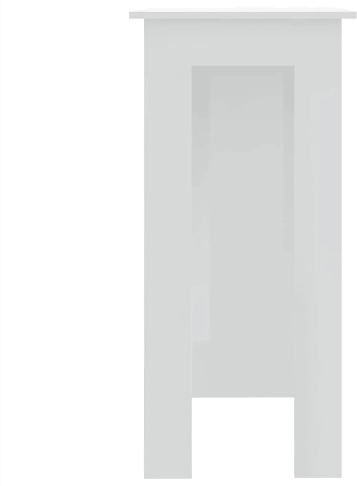 Baro stalas su lentynomis, 102 × 50 × 103,5 cm, baltas, MDP