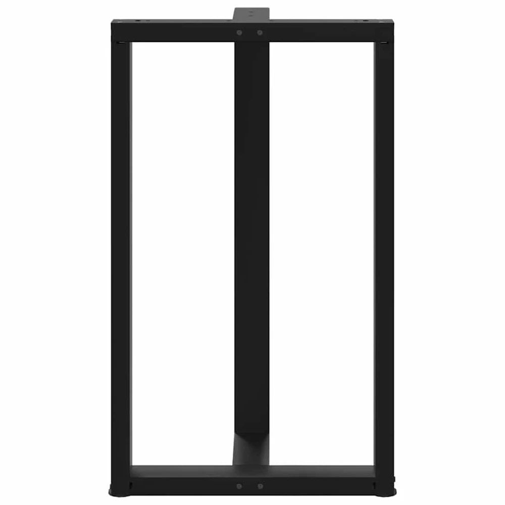 Baro stalo kojos, T formos, 2 vnt., juodos, 60x35x(100-101) cm, plienas