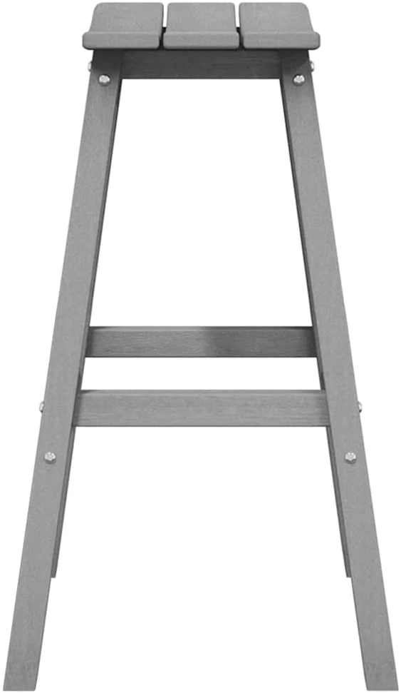 Baro taburetė 2 vnt. Šviesiai pilka 52 x 43 x 73,5 cm HDPE