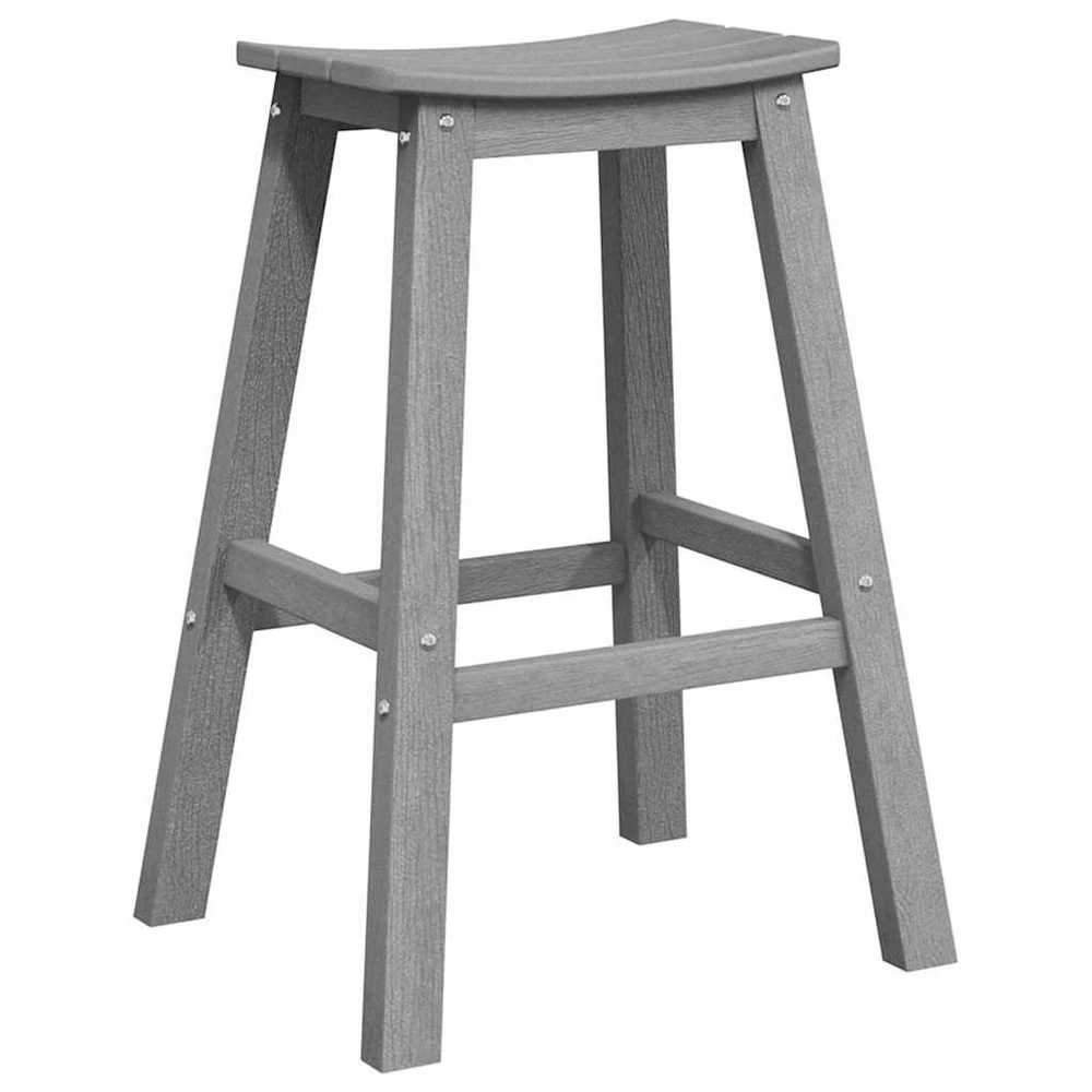 Baro taburetė 2 vnt. Šviesiai pilka 52 x 43 x 73,5 cm HDPE
