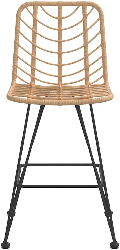 Baro taburetės, 2vnt., 45x56x103,5cm, PE ratanas ir plienas