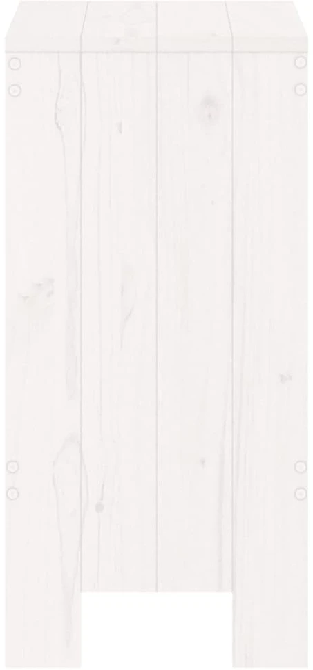 Baro taburetės, 2vnt., baltos, 40x36x75cm, pušies masyvas