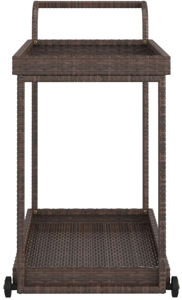Baro vežimėlis, rudos spalvos, 100x45x83cm, poliratanas