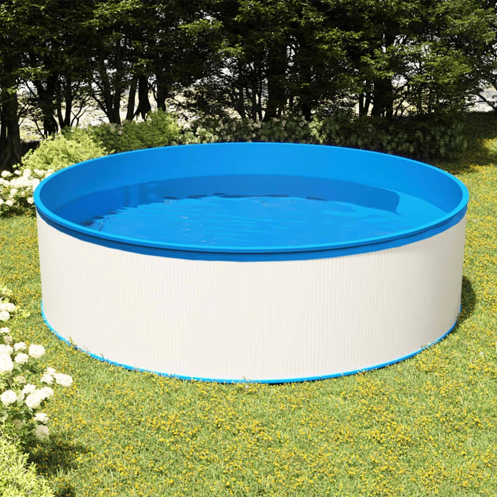 Baseinas su pakabinamu skimeriu ir siurbliu, baltas, 350x90cm