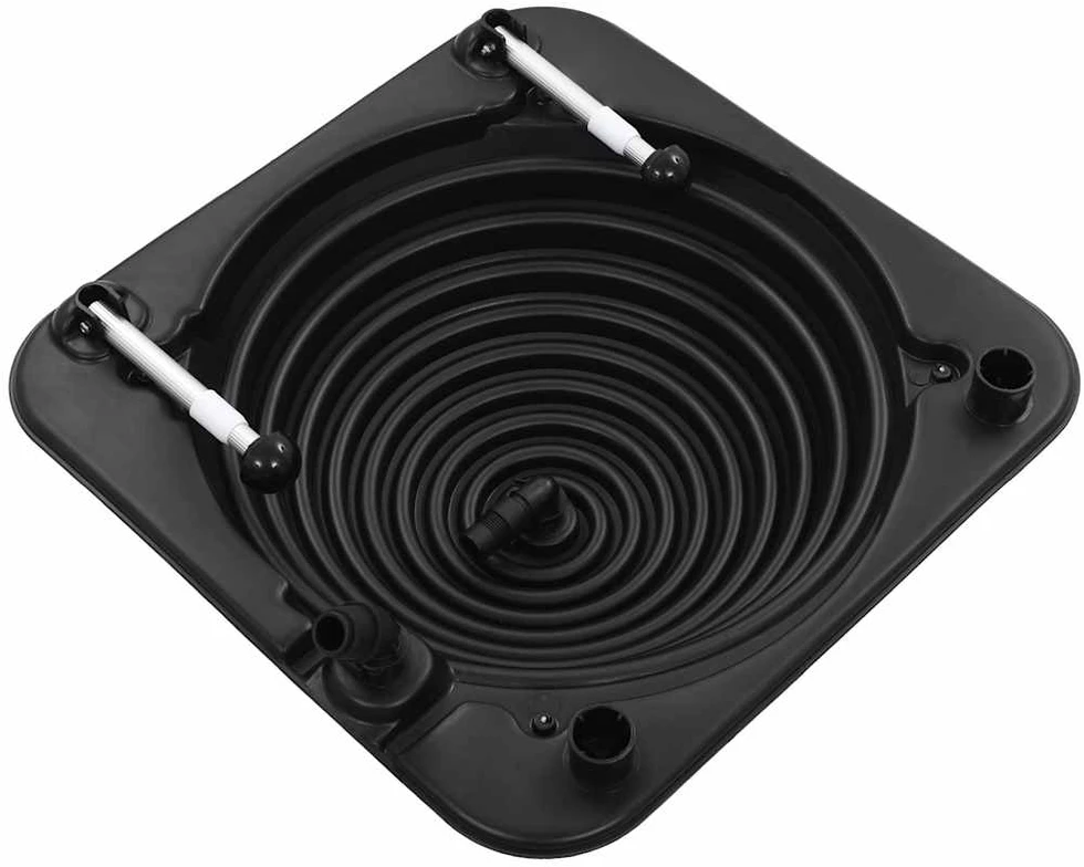 Baseino šildytuvas su saulės baterija, 75x75x36 cm HDPE Aliuminis