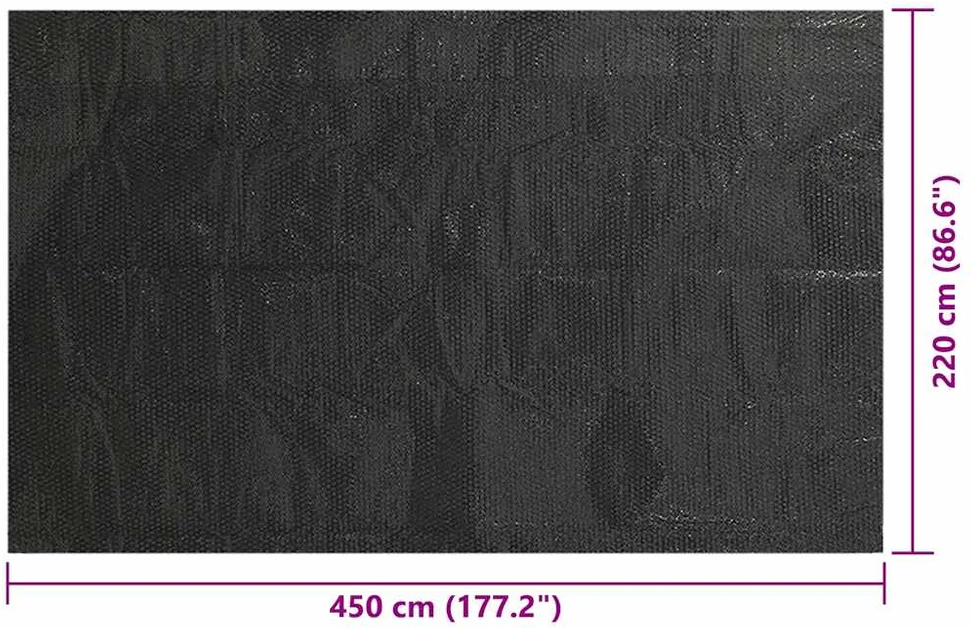 Baseino uždangalas, juodos spalvos, 450x220cm, PE