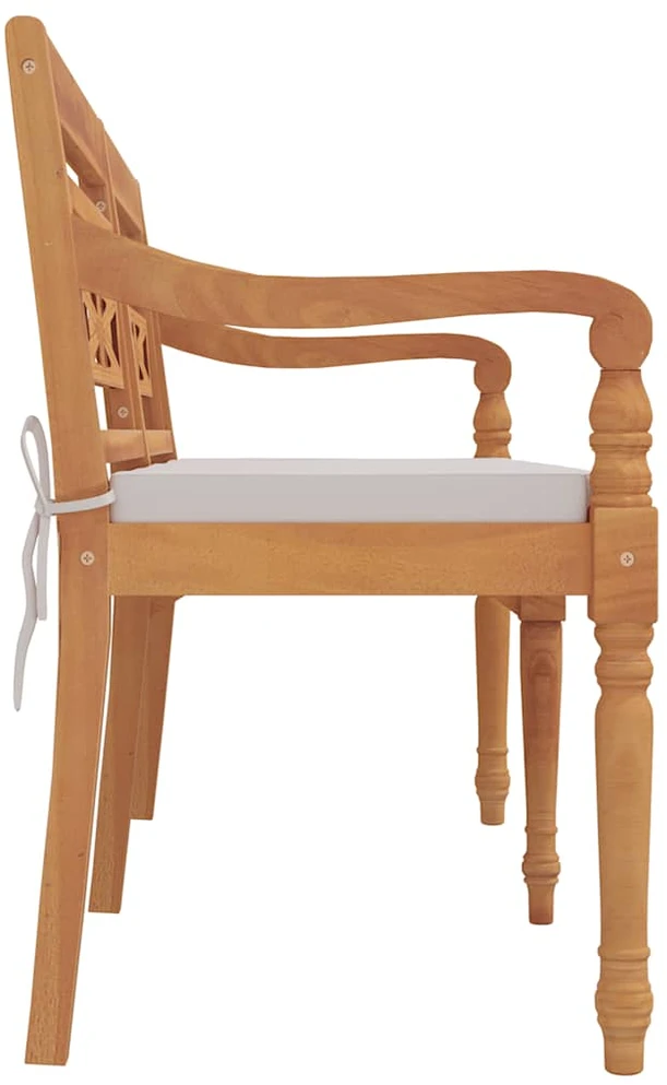 Batavia suoliukas su pagalvėle, 150cm, tikmedžio masyvas
