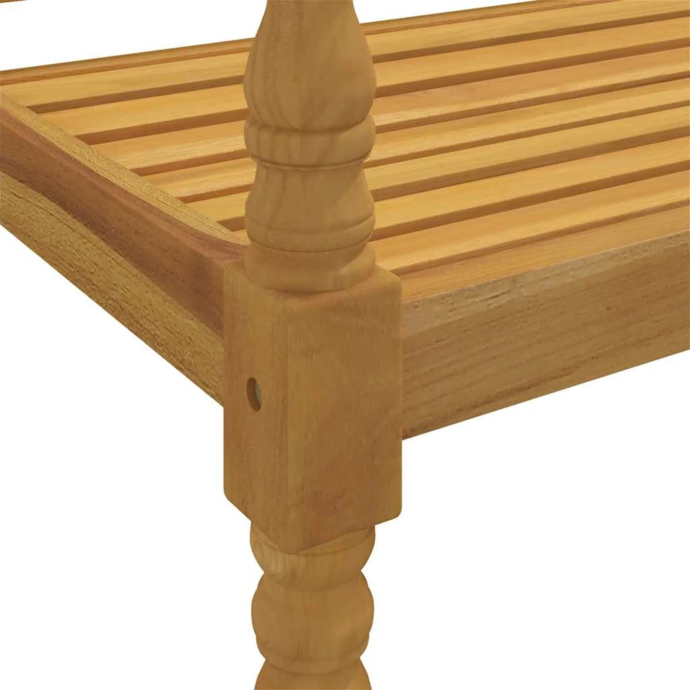 Batavia suoliukas su smėlio spalvos pagalvėle, 150cm, tikmedis