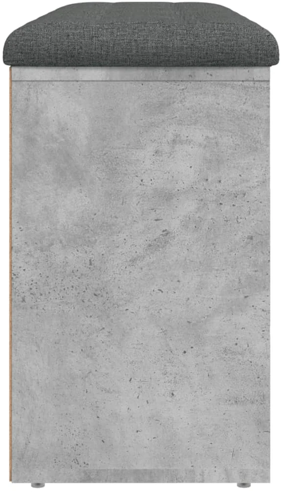 Batų suoliukas, betono pilkas, 102x32x50cm, apdirbta mediena