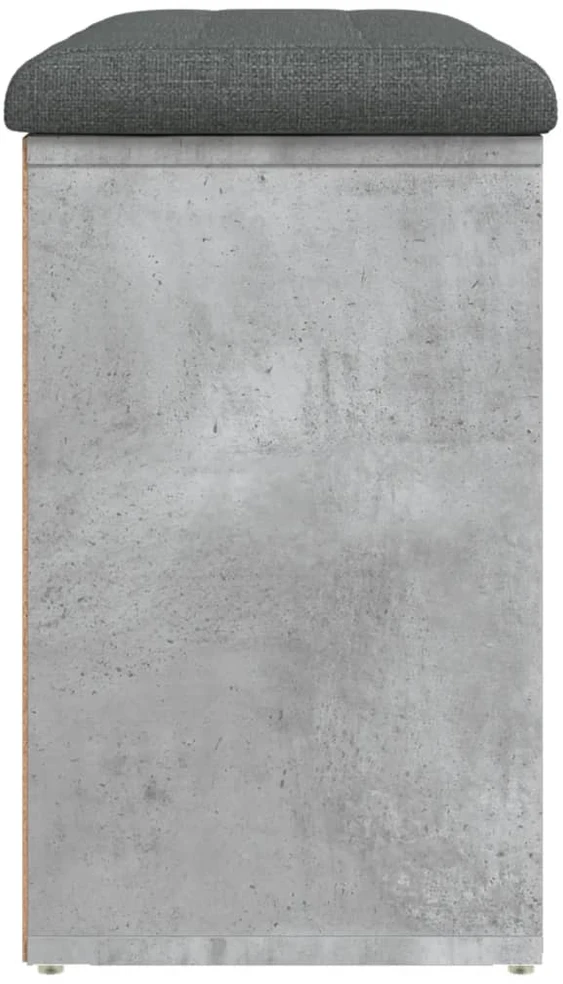 Batų suoliukas, betono pilkas, 82x32x50cm, apdirbta mediena
