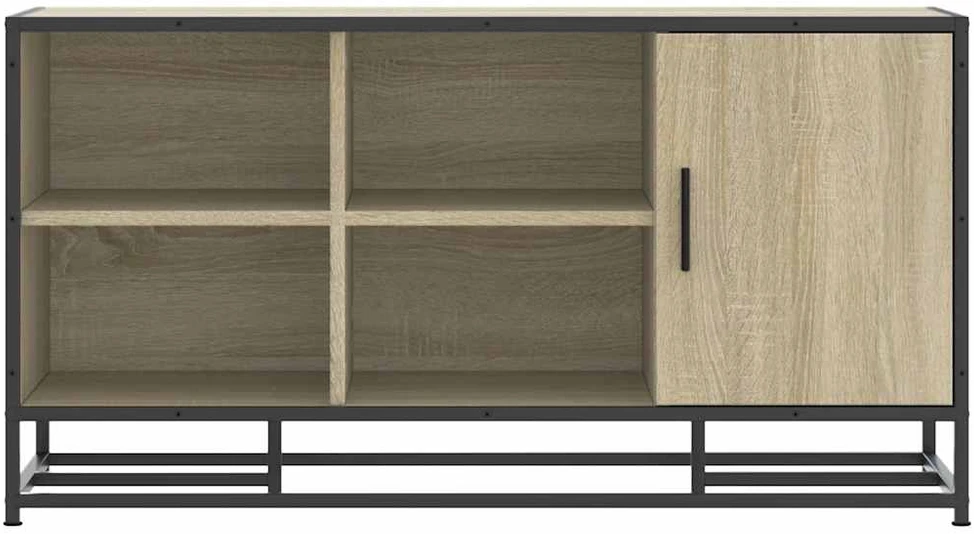 Batų suoliukas, sonoma ąžuolo, 100x40x53,5cm, mediena/metalas