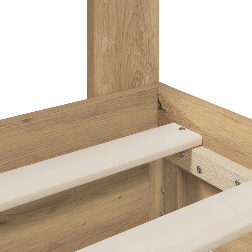 Lova Bed Frame with Storage and Headboard Artisan Oak 180 x 200 cm
