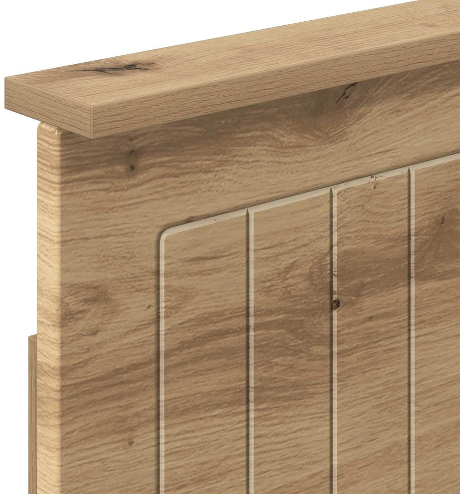 Lova Bed Frame with Storage and Headboard Artisan Oak 180 x 200 cm