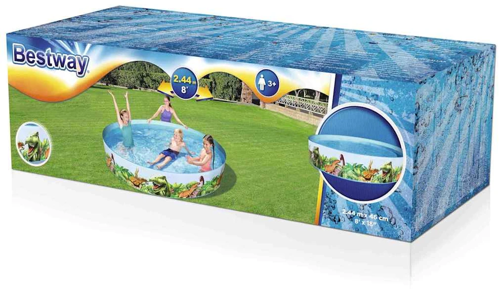 BESTWAY baseinas Dinosaur Fill'N Fun 2,44mx A46cm, 55001