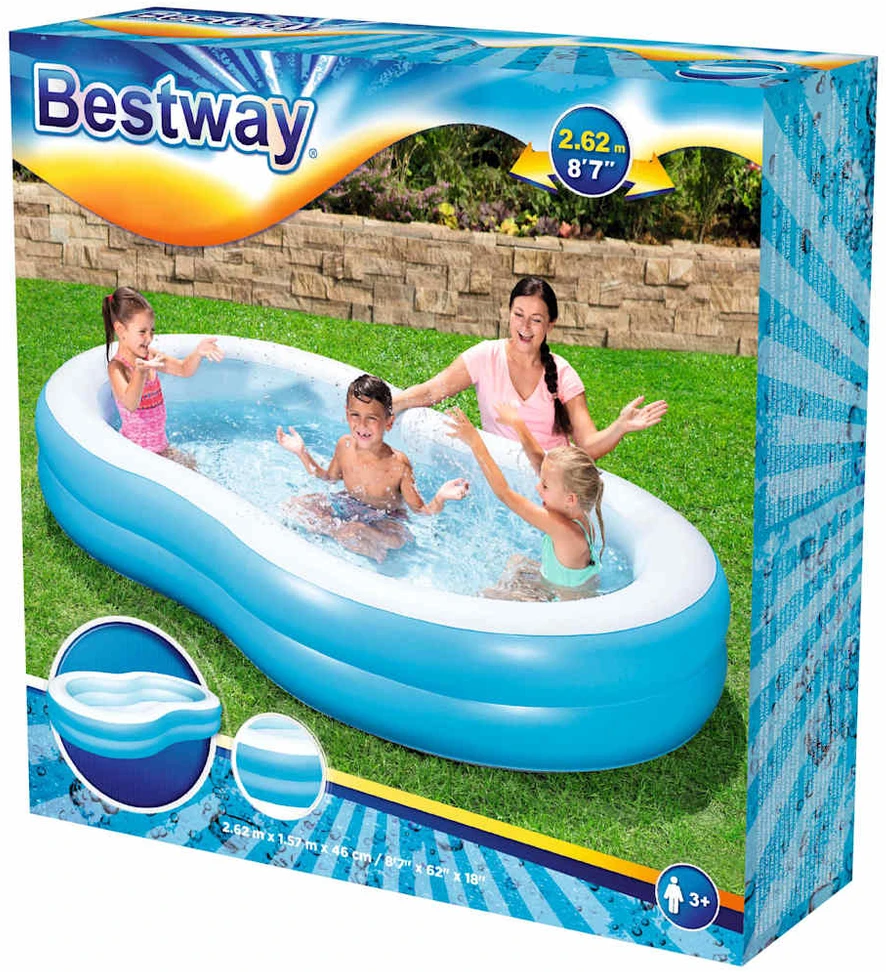BESTWAY baseinas šeimai Lagūna 262cm x 157cm x 46cm,54117B