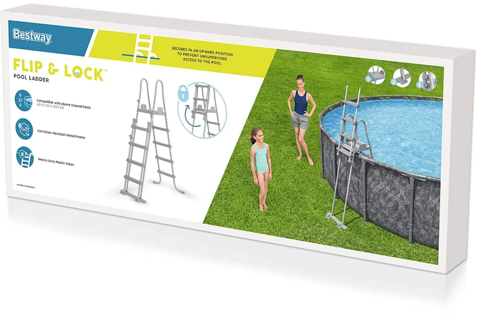 Bestway Flowclear Baseino kopetėlės, 132cm, 4 laipteliai