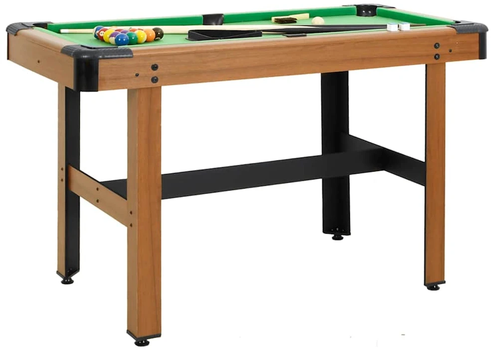 Biliardo stalas, 122x61x76cm, rudos spalvos, 4 pėdų ilgio