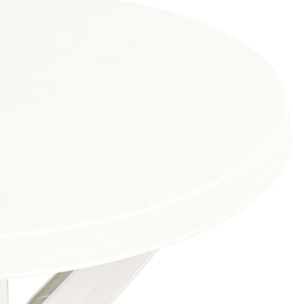 Bistro staliukas, baltos spalvos, plastikas, 70cm skersmens