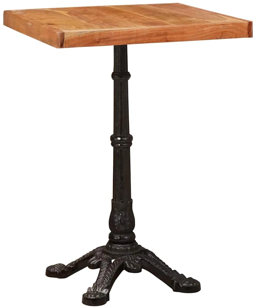 Bistro stalas 50 x 50 x 76 cm Kietos akacijos mediena Ruda
