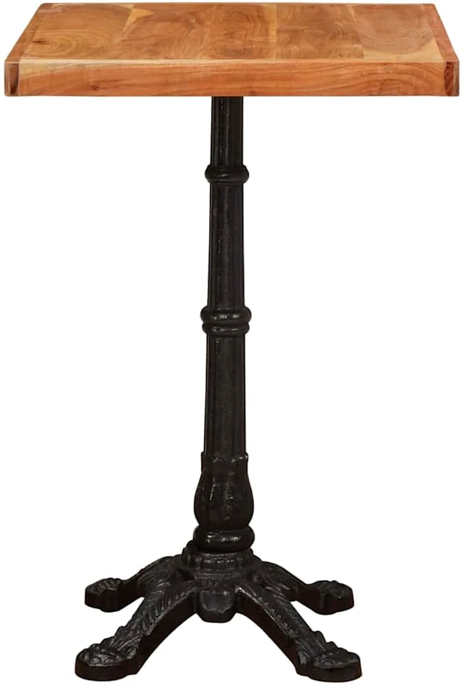 Bistro stalas 50 x 50 x 76 cm Kietos akacijos mediena Ruda