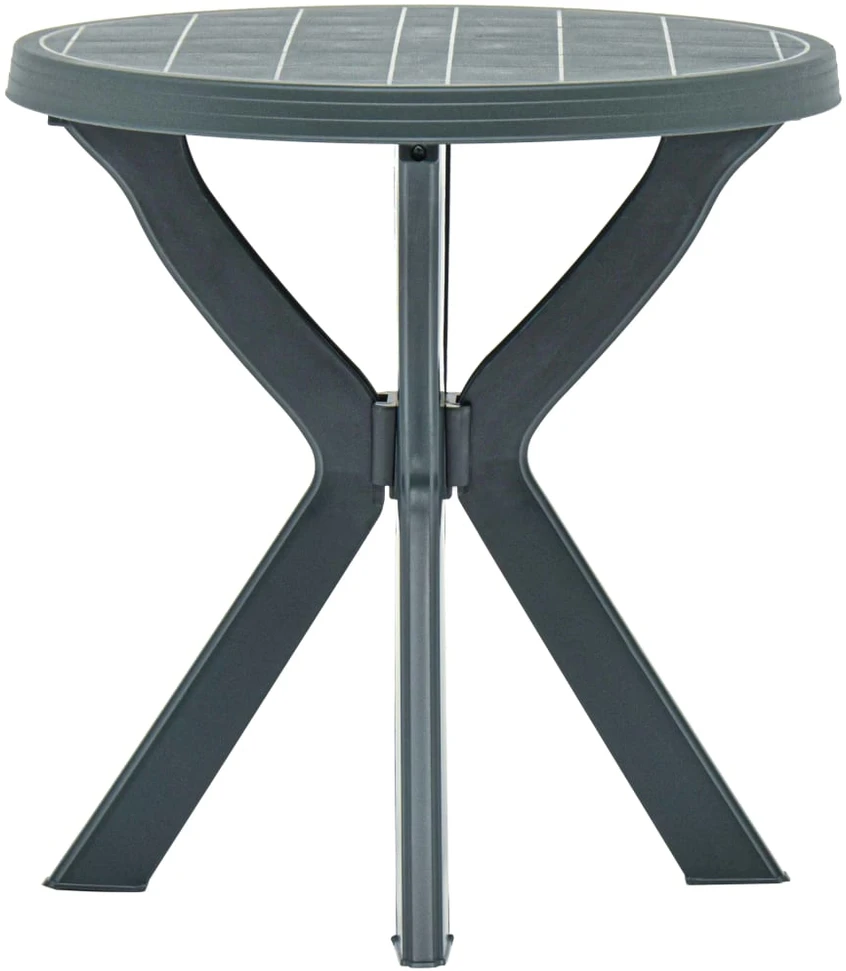 Bistro staliukas, žalios spalvos, plastikas, 70cm skersmens