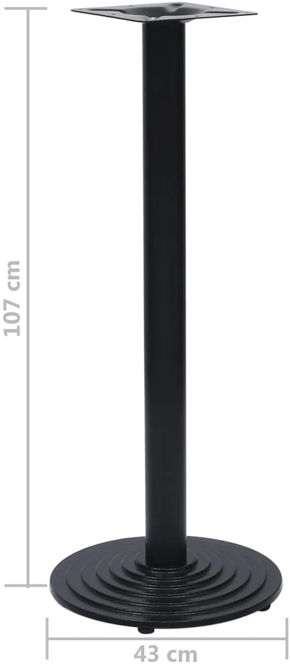 Bistro stalo kojelė Juoda Ø43x107 cm Ketaus