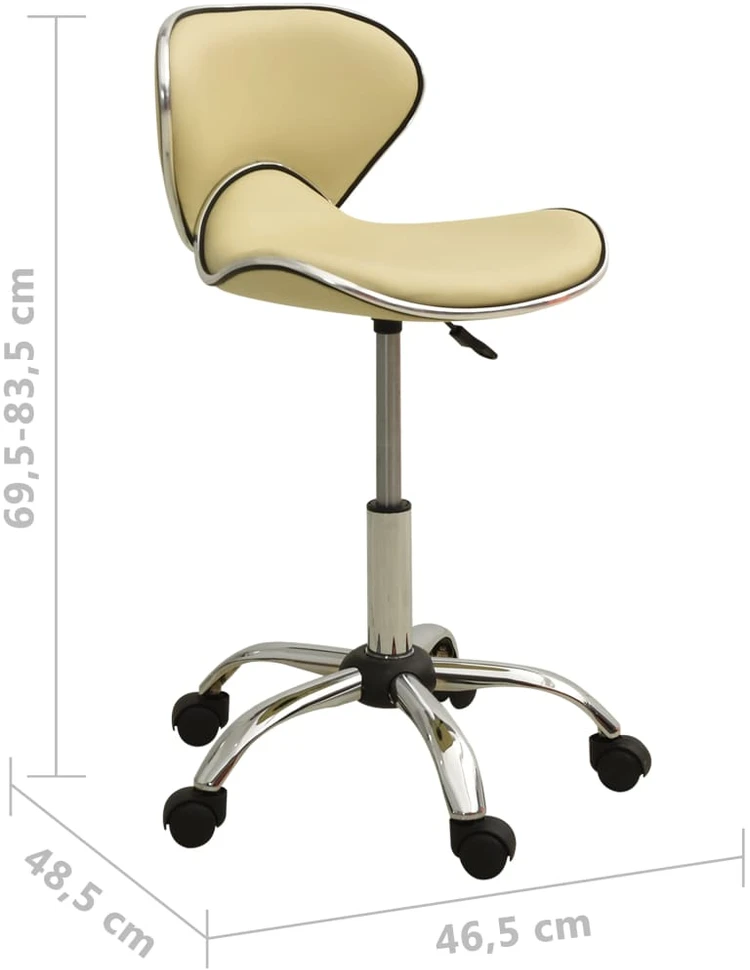 Biuro kėdė, kreminės spalvos, dirbtinė oda (323677)