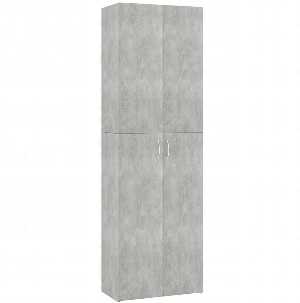 Biuro spintelė, betono pilka, 60x32x190cm, apdirbta mediena