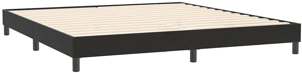 Box Spring Lova be čiužinio Juoda 200x210 cm aksomas