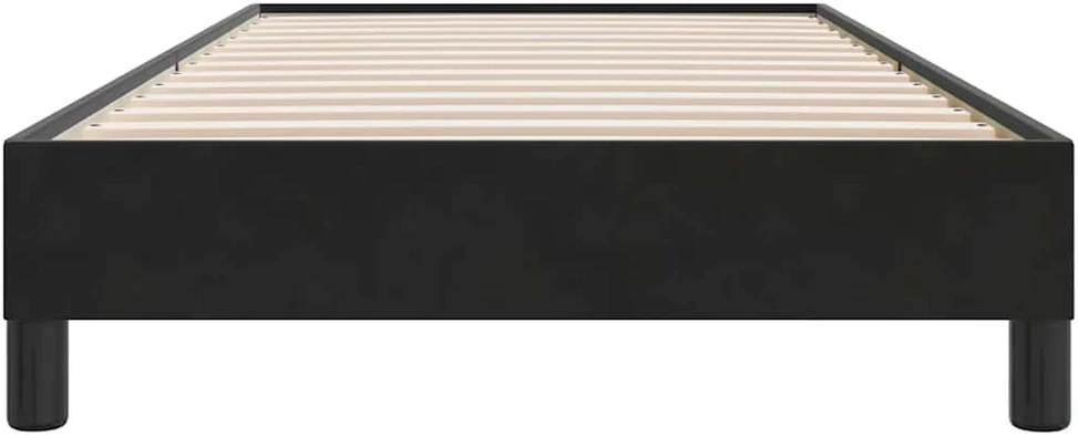Box Spring Lova be čiužinio Juoda 80x210 cm aksomas