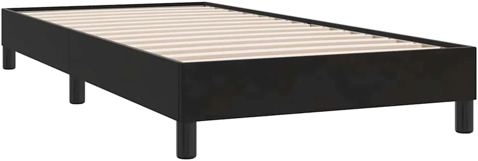 Box Spring Lova be čiužinio Juoda 90x210 cm aksomas