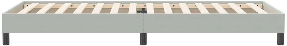 Box Spring Lova be čiužinio Šviesiai pilka 100x220 cm aksomas