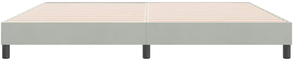 Box Spring Lova be čiužinio Šviesiai pilka 180x220 cm aksomas