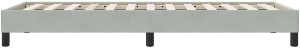 Box Spring Lova be čiužinio Šviesiai pilka 100x210 cm aksomas
