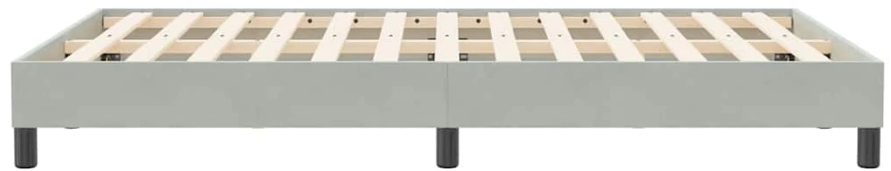 Box Spring Lova be čiužinio Šviesiai pilka 120x210 cm aksomas