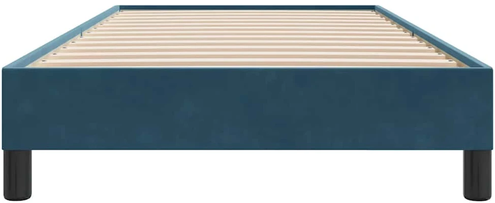 Box Spring Lova be čiužinio Tamsiai mėlyna 80x210 cm aksomas