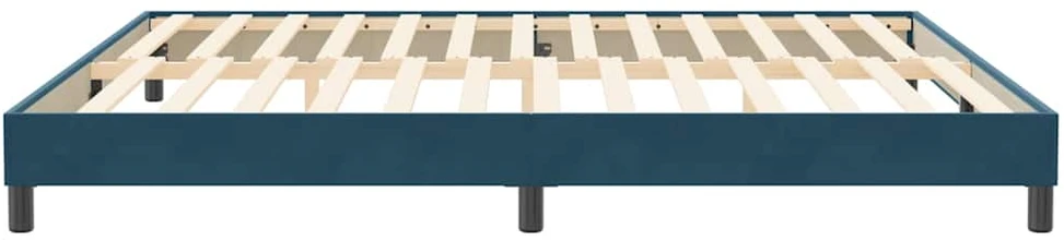 Box Spring Lova be čiužinio Tamsiai mėlyna 200x220 cm aksomas