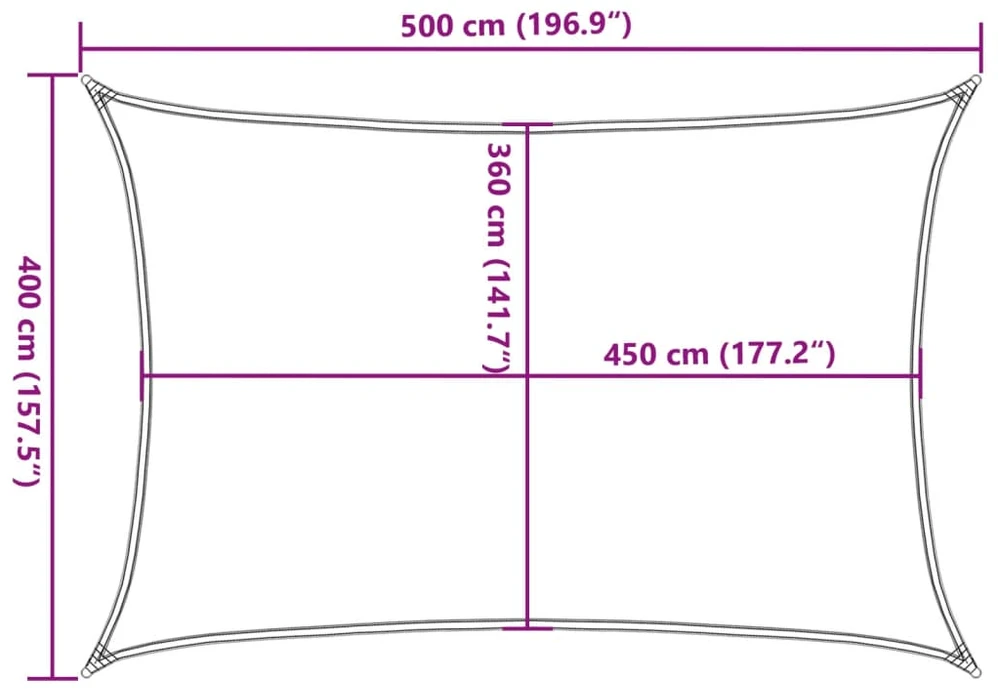 Burė nuo saulės, smėlio, 4x5m, HDPE, 160g/m², stačiakampė