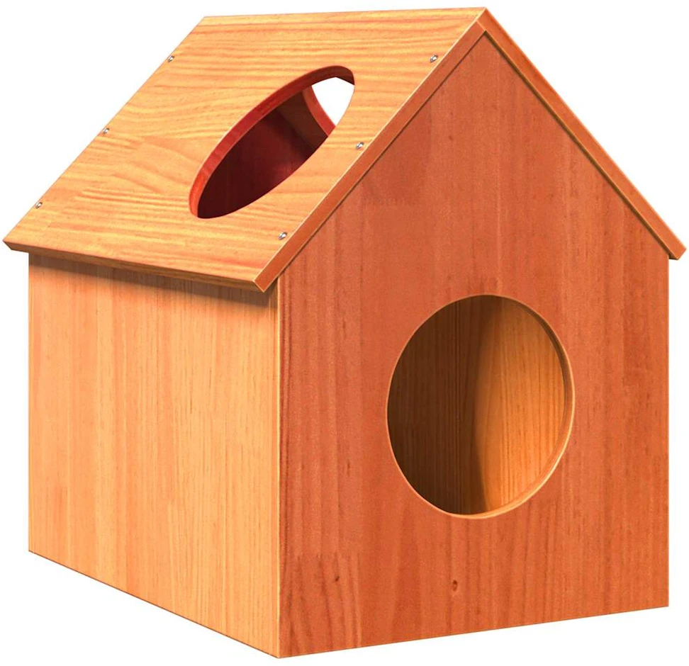 Cat House Wax Ruda 41x50x50 cm Pušies masyvo