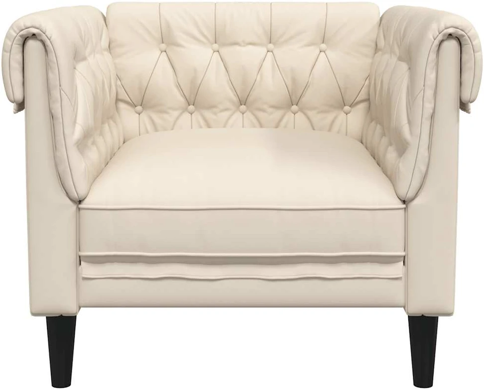 Fotelis Chesterfield krėslas, linas