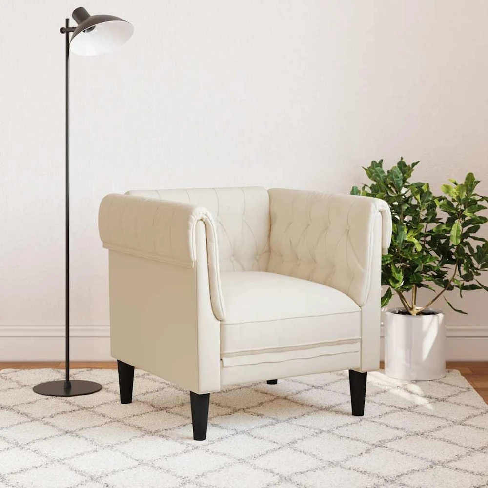 Fotelis Chesterfield krėslas, linas