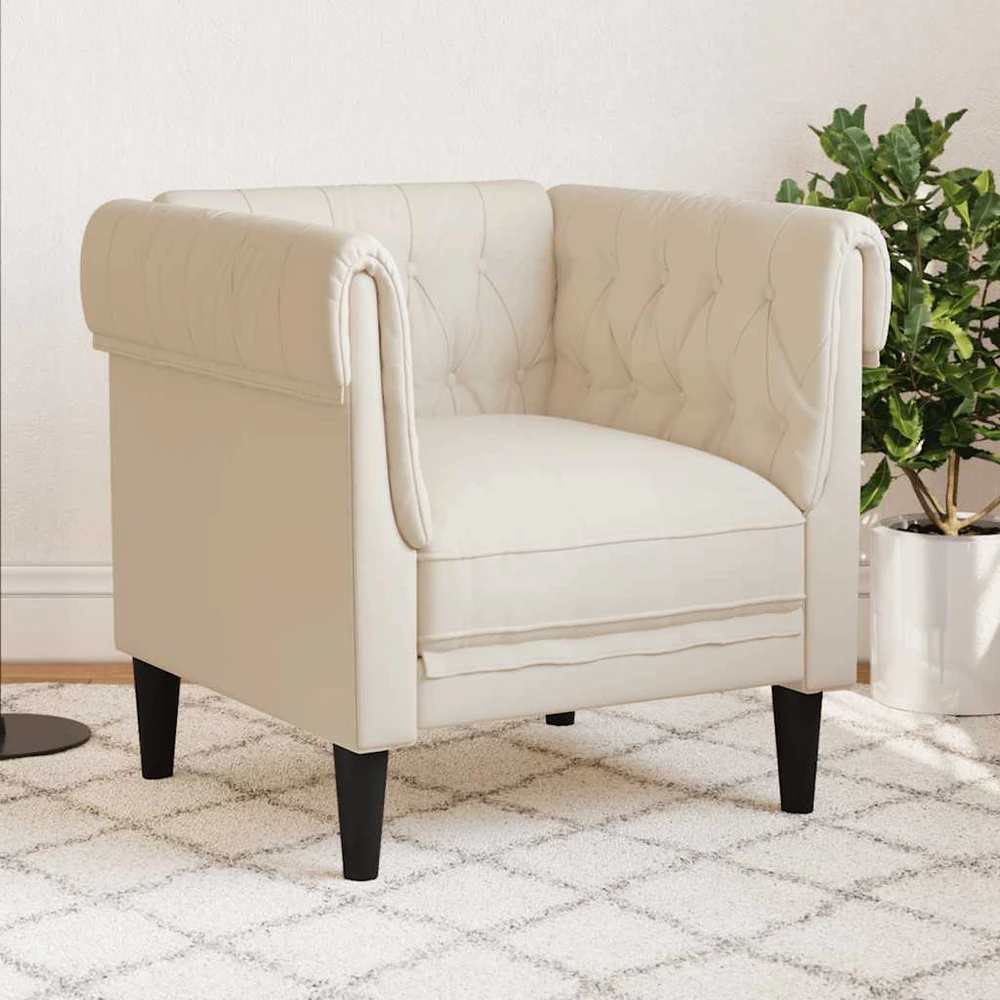 Fotelis Chesterfield krėslas, linas