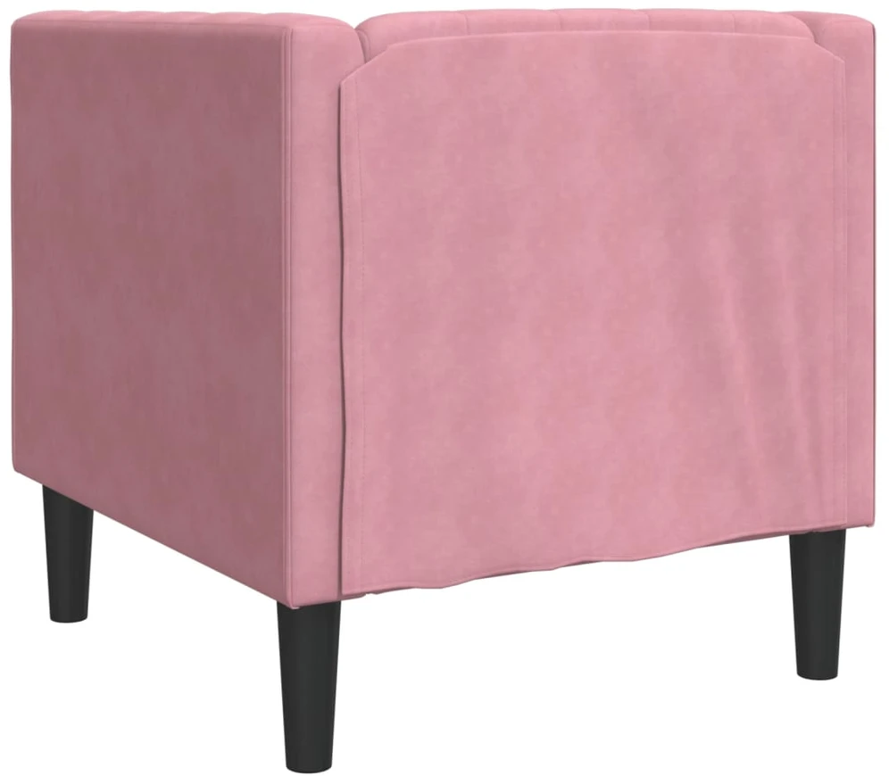 Fotelis Chesterfield krėslas, rožinės spalvos, aksomas
