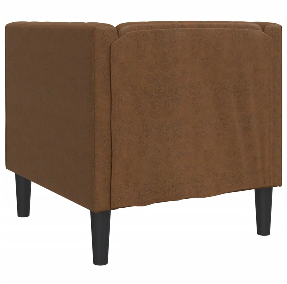 Sofa Chesterfield krėslas, rudos spalvos, dirbtinė versta oda