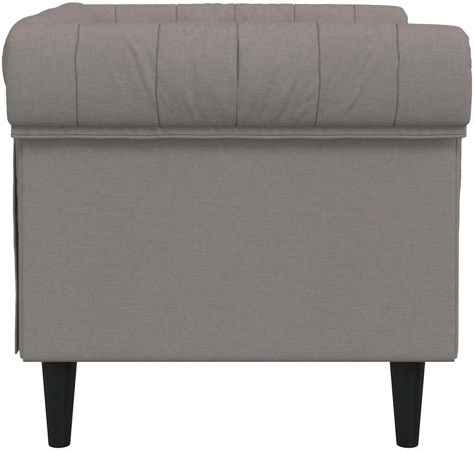 Sofa Chesterfield krėslas, taupe spalvos, audinys