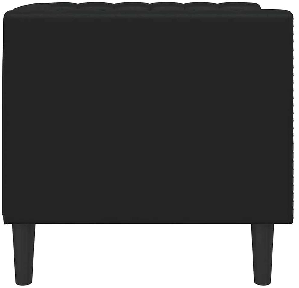 Sofa Chesterfield sofos kėdė juoda dirbtinė oda