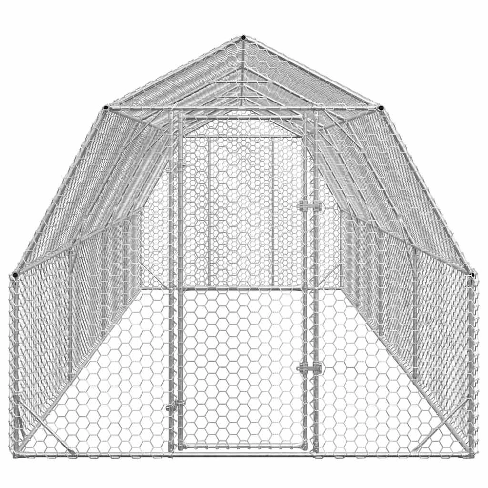 Chicken Run 2,5x8x2,25 m cinkuotas plienas