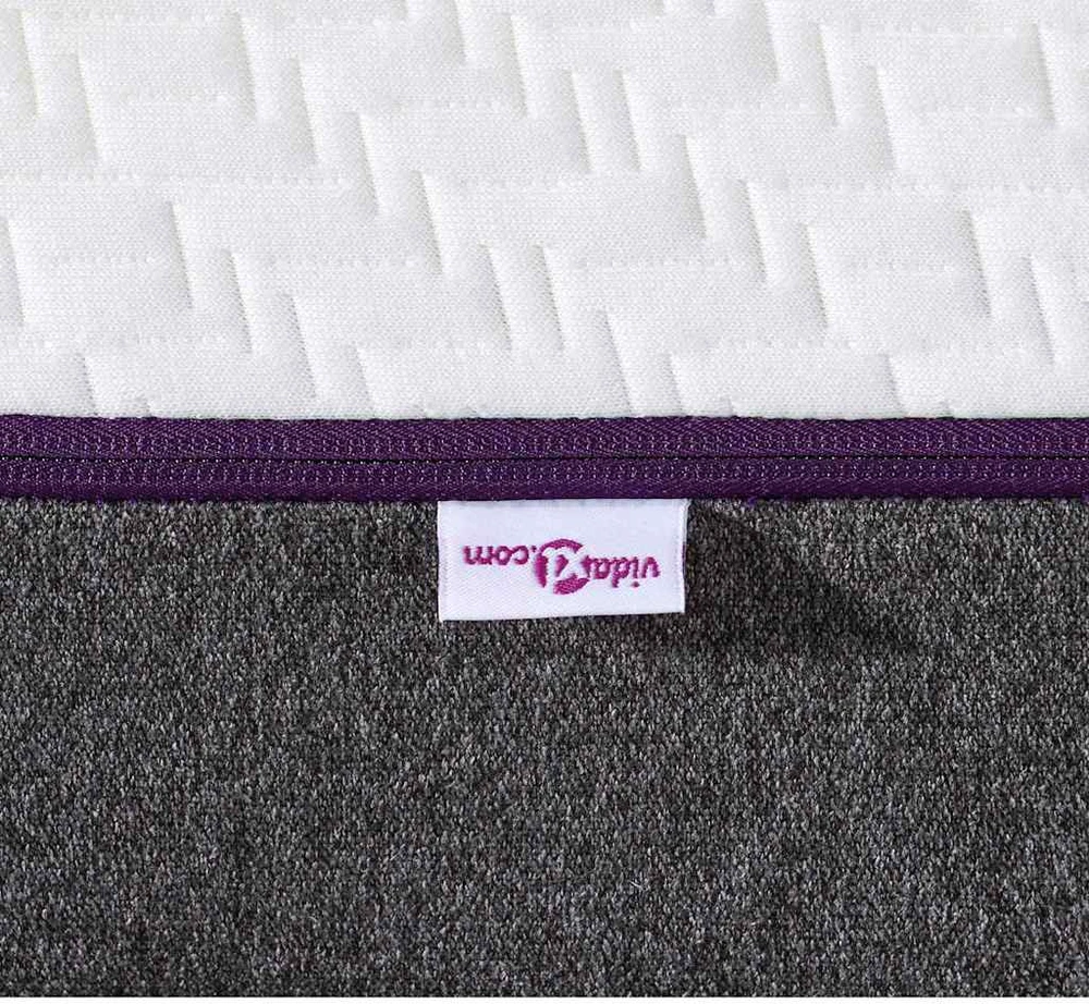 „Memory Foam“ čiužinys Vidutinis 200 x 200 cm Balta ir pilka