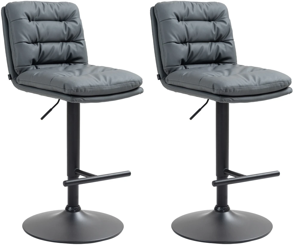 Clp Trading Mville 2 baro kėdžių komplektas Damar, dirbtinė oda, juoda
