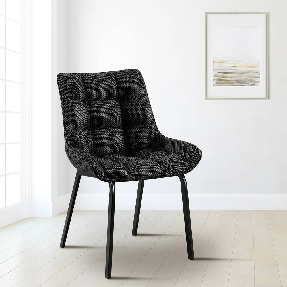 Clp Trading Mville 2 kėdžių komplektas Saranda, audinys, juodos spalvos